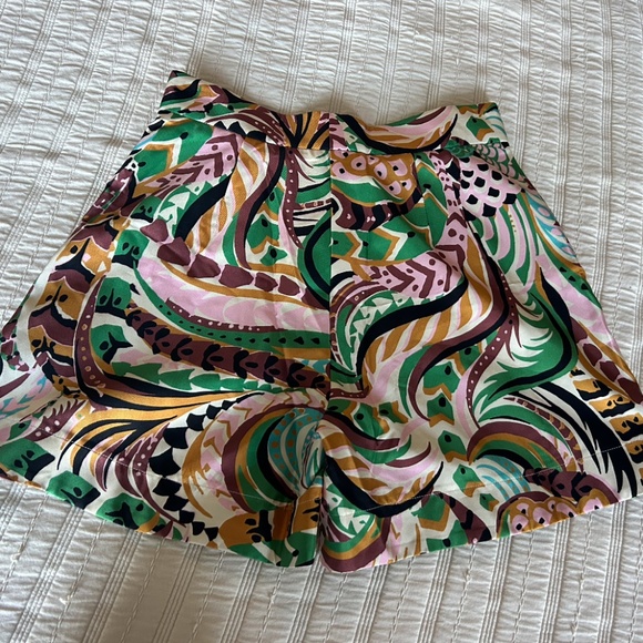 NWOT - La DoubleJ Printed Silk Wide-leg Shorts - Fenice Rosa - Picture 5 of 5